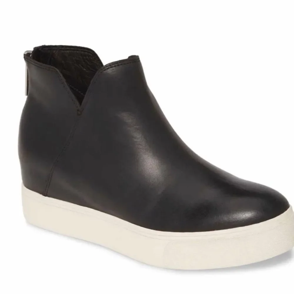J/Slides Shea Sneaker Boot in Espresso Black Leather 8.5 M NWOB